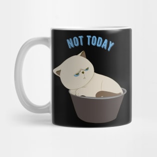 Lazy Cat Nope not Today funny sarcastic messages sayings and quotes Mug